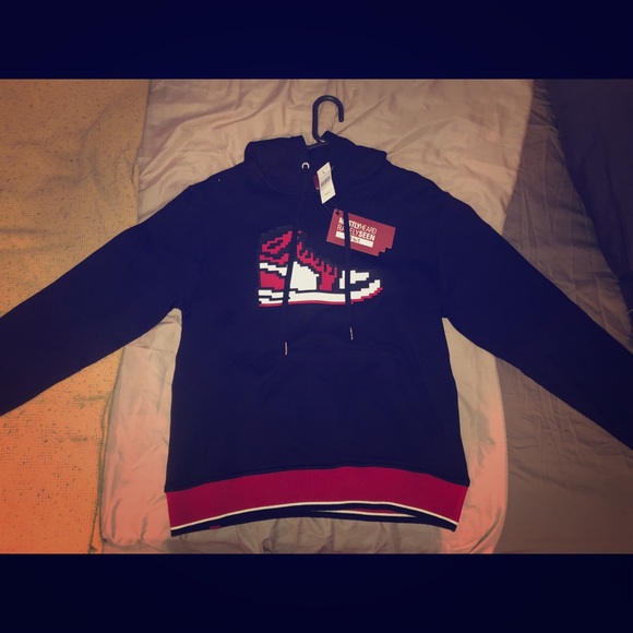 Mostly Heard Never Seen 8-Bit Jordan Hoodie - Picture 1 of 5